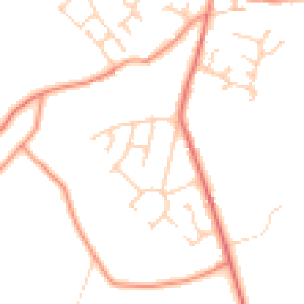 Daytime road noise heatmap for S36 9AX