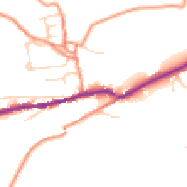 Daytime road noise heatmap for S36 9PT