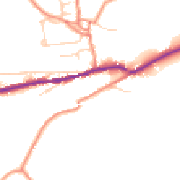 Daytime road noise heatmap for S36 9RA