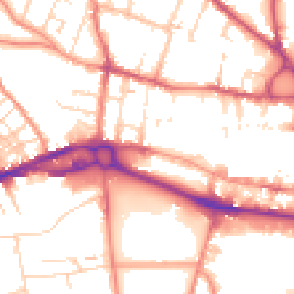 Daytime road noise heatmap for S40 1AG