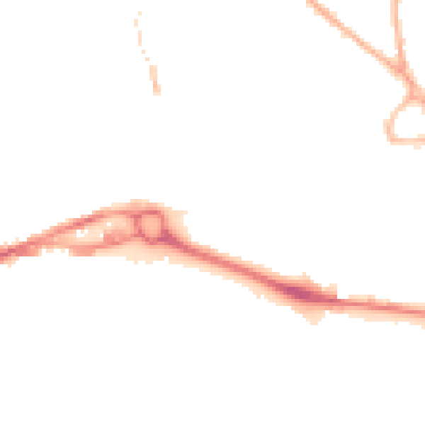 Night-time road noise heatmap for S40 1AG