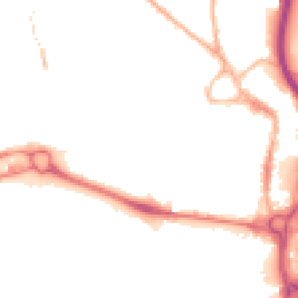 Night-time road noise heatmap for S40 1AH