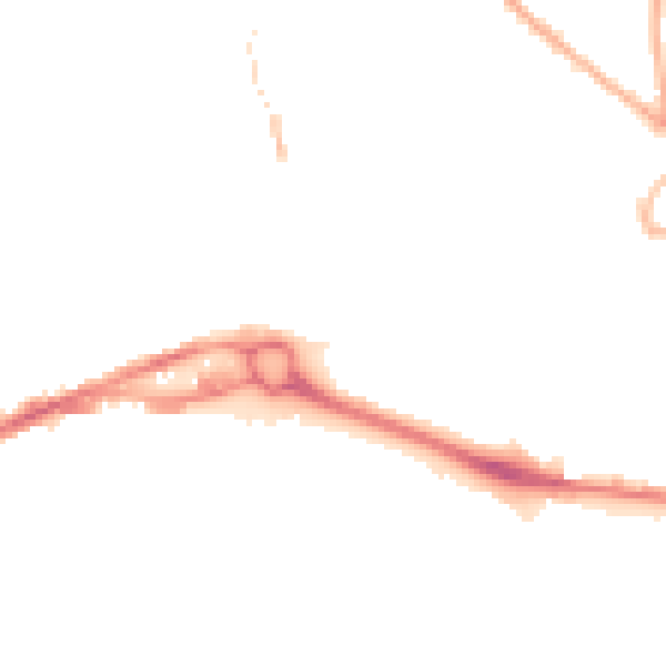 Night-time road noise heatmap for S40 1AZ
