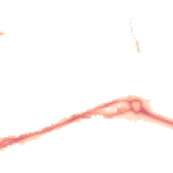 Night-time road noise heatmap for S40 1BN