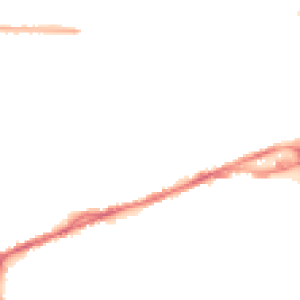 Night-time road noise heatmap for S40 1DA