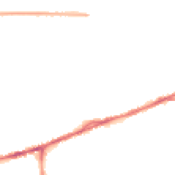 Night-time road noise heatmap for S40 1ED