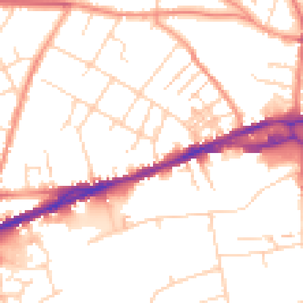 Daytime road noise heatmap for S40 1ER