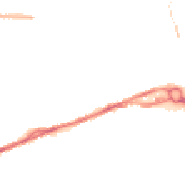 Night-time road noise heatmap for S40 1ET