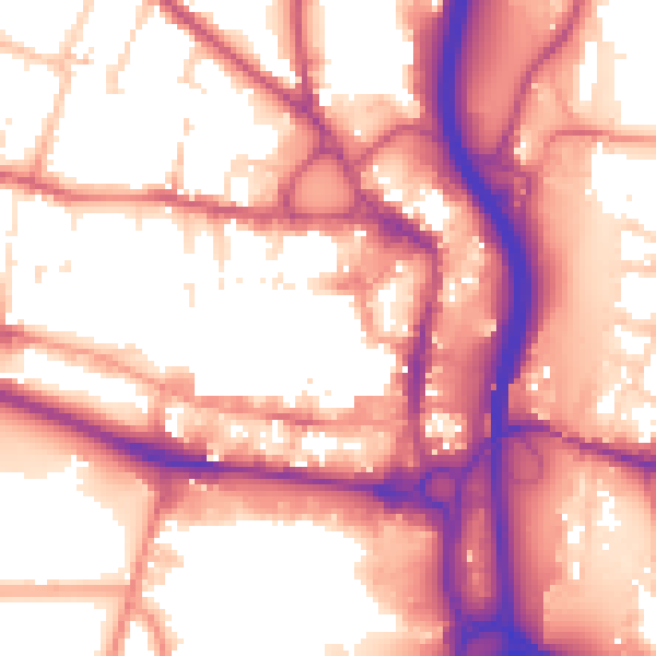 Daytime road noise heatmap for S40 1FU