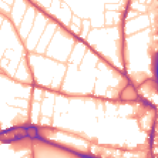 Daytime road noise heatmap for S40 1GB