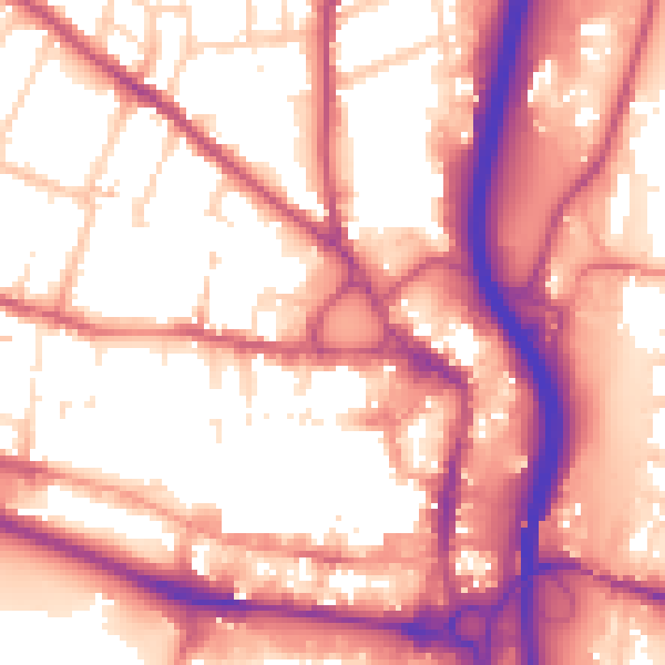 Daytime road noise heatmap for S40 1GF