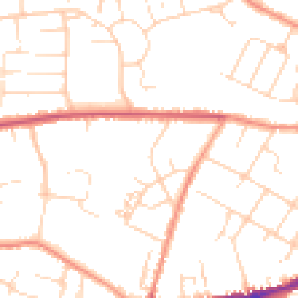 Daytime road noise heatmap for S40 1HR