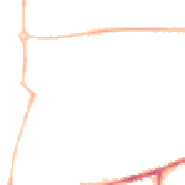 Night-time road noise heatmap for S40 1JB