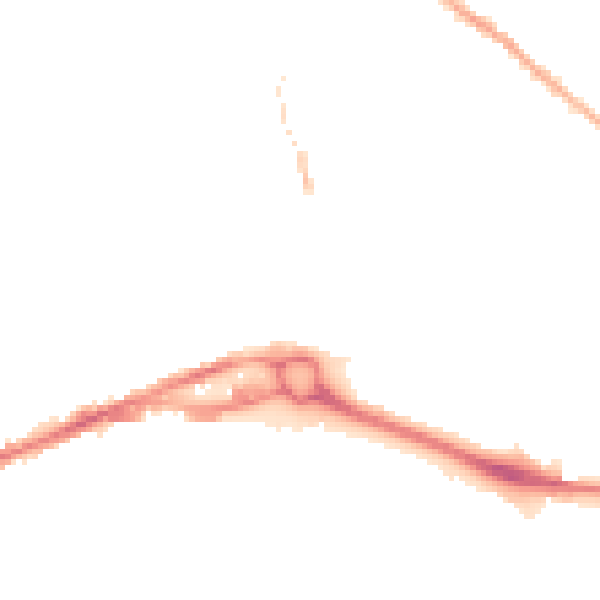 Night-time road noise heatmap for S40 1NN
