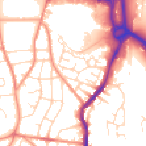 Daytime road noise heatmap for S40 2FF
