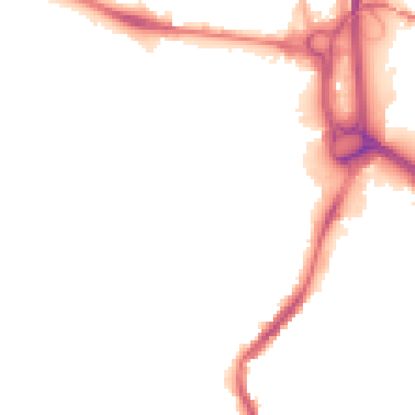 Night-time road noise heatmap for S40 2FG
