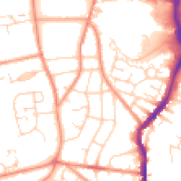 Daytime road noise heatmap for S40 2RW