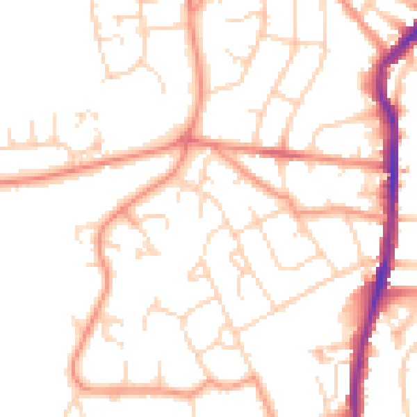 Daytime road noise heatmap for S40 2SR