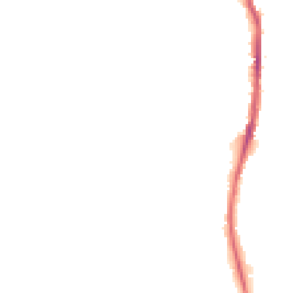 Night-time road noise heatmap for S40 2SW