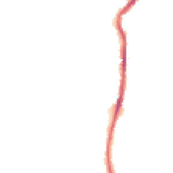 Night-time road noise heatmap for S40 2TH
