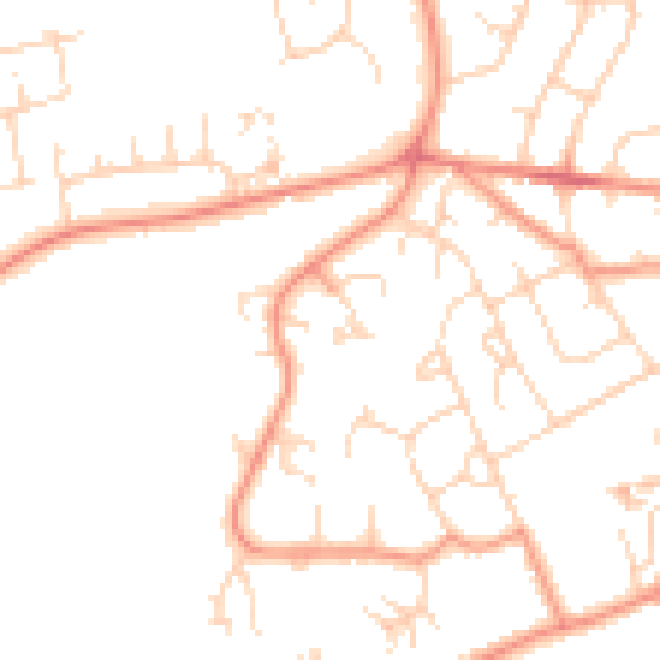 Daytime road noise heatmap for S40 2UQ