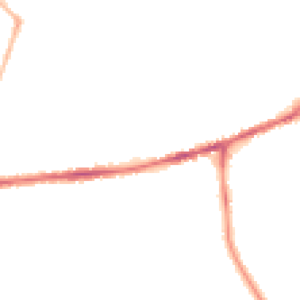 Night-time road noise heatmap for S40 3AN