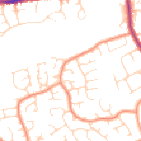 Daytime road noise heatmap for S40 3DY