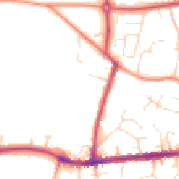Daytime road noise heatmap for S40 3FB