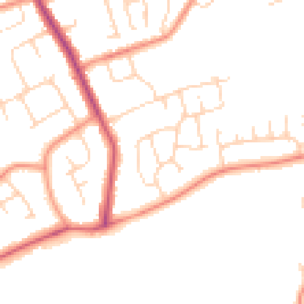 Daytime road noise heatmap for S40 3JD