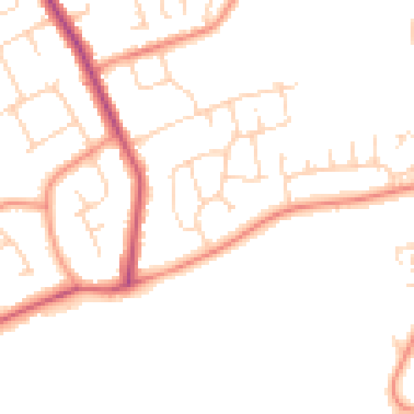 Daytime road noise heatmap for S40 3JF