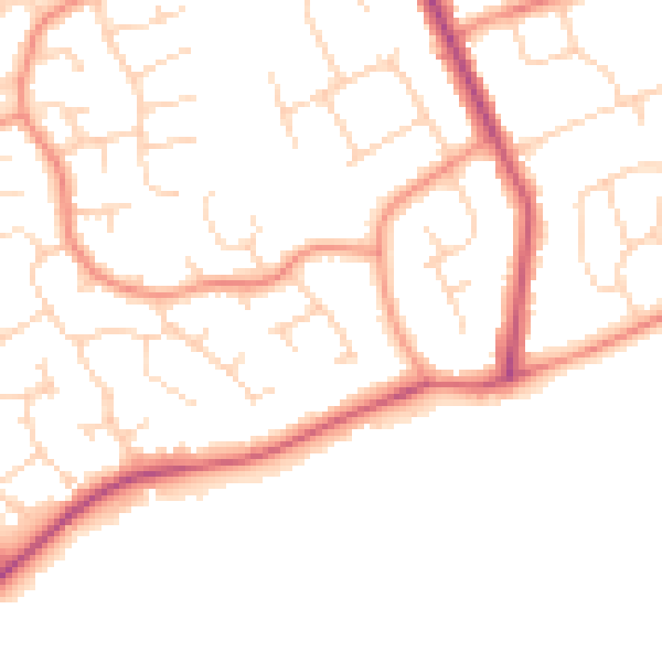 Daytime road noise heatmap for S40 3JL