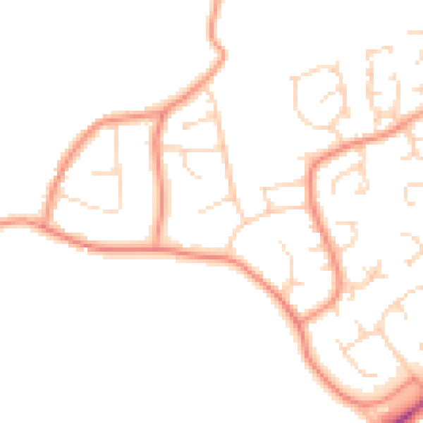 Daytime road noise heatmap for S40 3LU