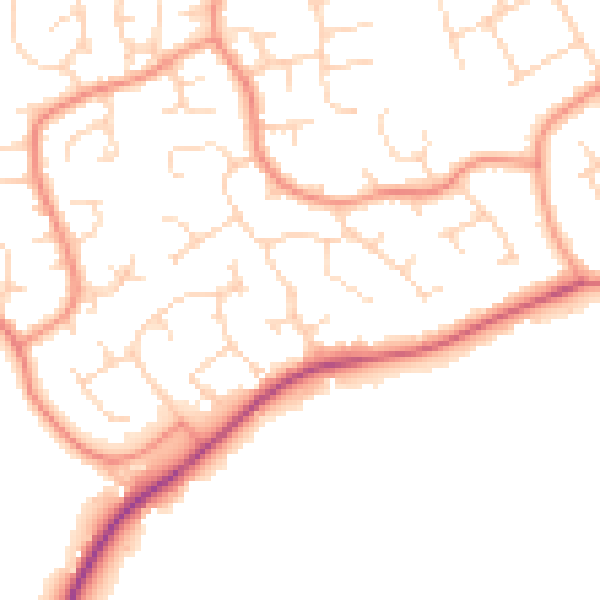 Daytime road noise heatmap for S40 3NY