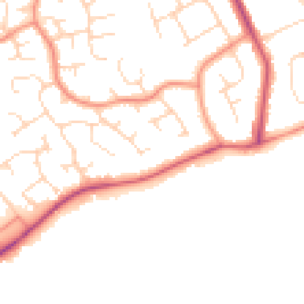 Daytime road noise heatmap for S40 3PU