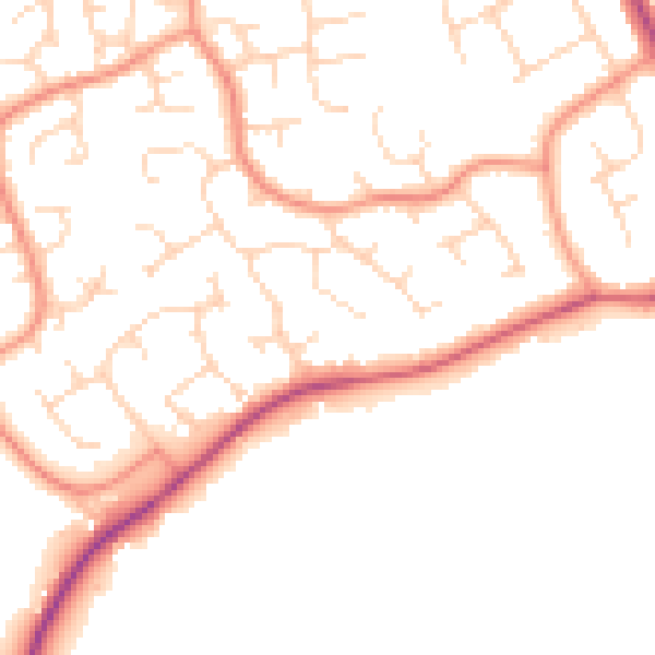 Daytime road noise heatmap for S40 3SP