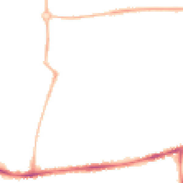 Night-time road noise heatmap for S40 3SW