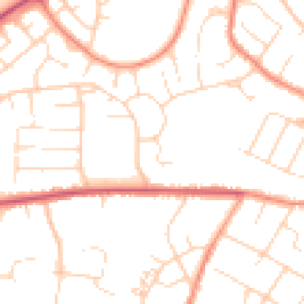 Daytime road noise heatmap for S40 4PB