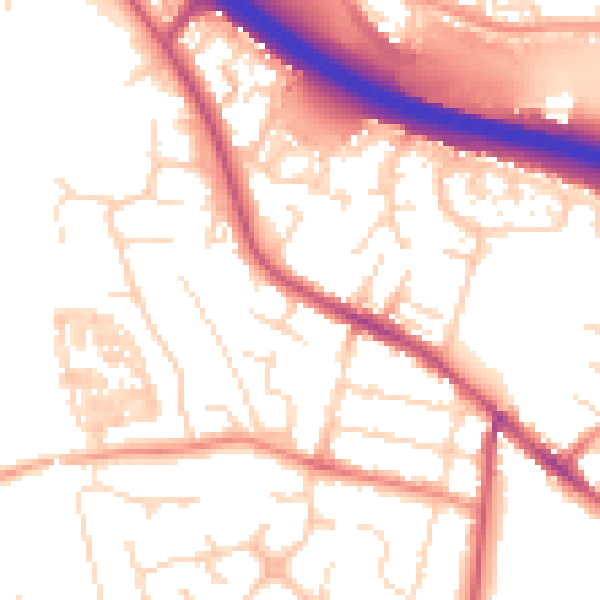 Daytime road noise heatmap for S41 0AA