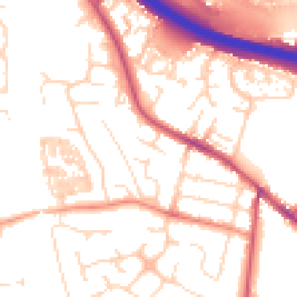 Daytime road noise heatmap for S41 0AE
