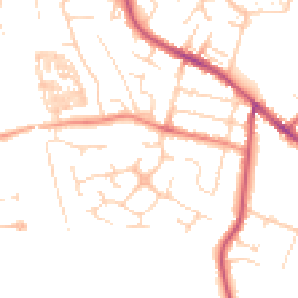 Daytime road noise heatmap for S41 0AF