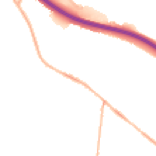 Night-time road noise heatmap for S41 0AG