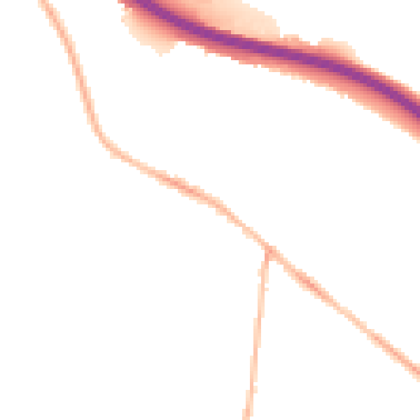 Night-time road noise heatmap for S41 0AQ