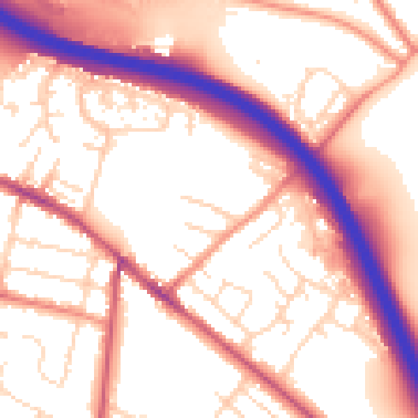 Daytime road noise heatmap for S41 0AR