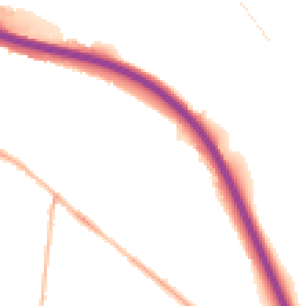 Night-time road noise heatmap for S41 0AX