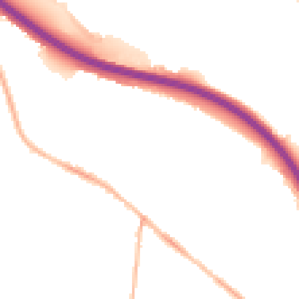 Night-time road noise heatmap for S41 0AY