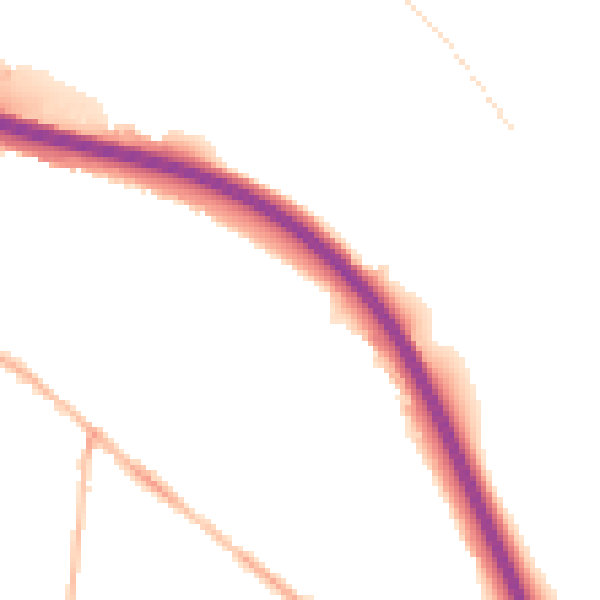 Night-time road noise heatmap for S41 0AZ