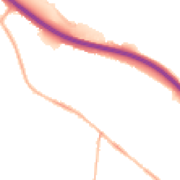 Night-time road noise heatmap for S41 0BD