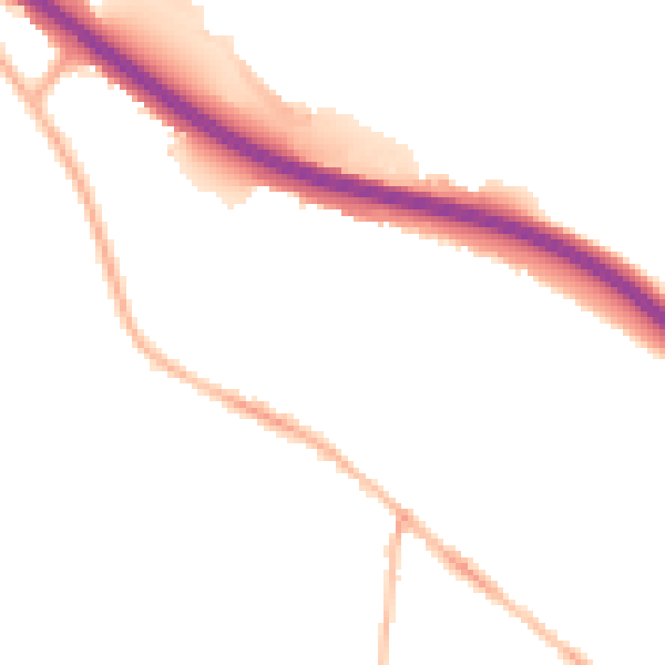 Night-time road noise heatmap for S41 0BE
