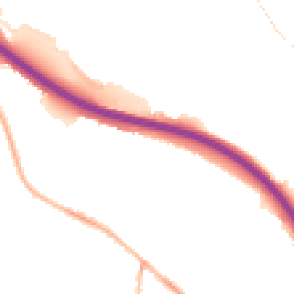 Night-time road noise heatmap for S41 0BG