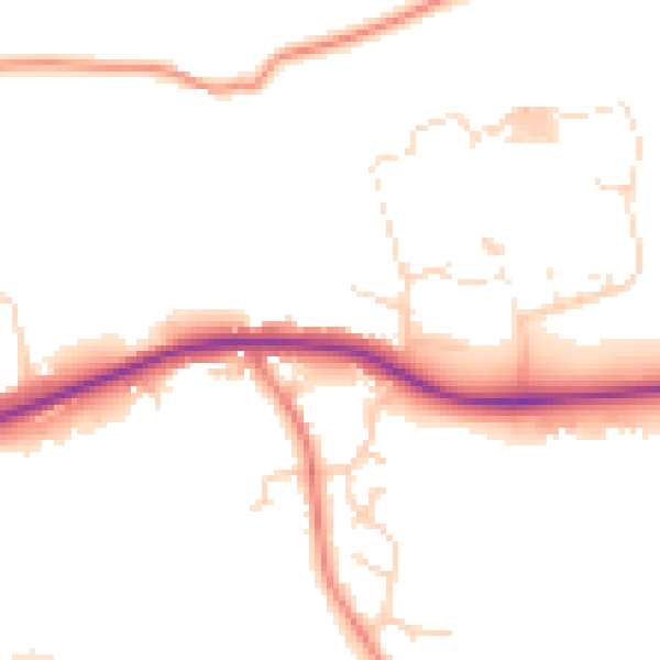 Daytime road noise heatmap for S41 0BJ